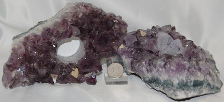 Image of amethyst cluster candleholder